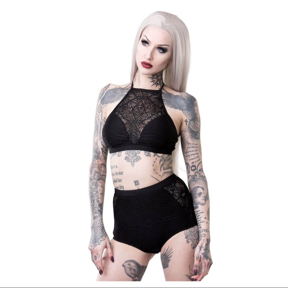 KILLSTAR Occultus Lace 2-piece swimsuit NWT